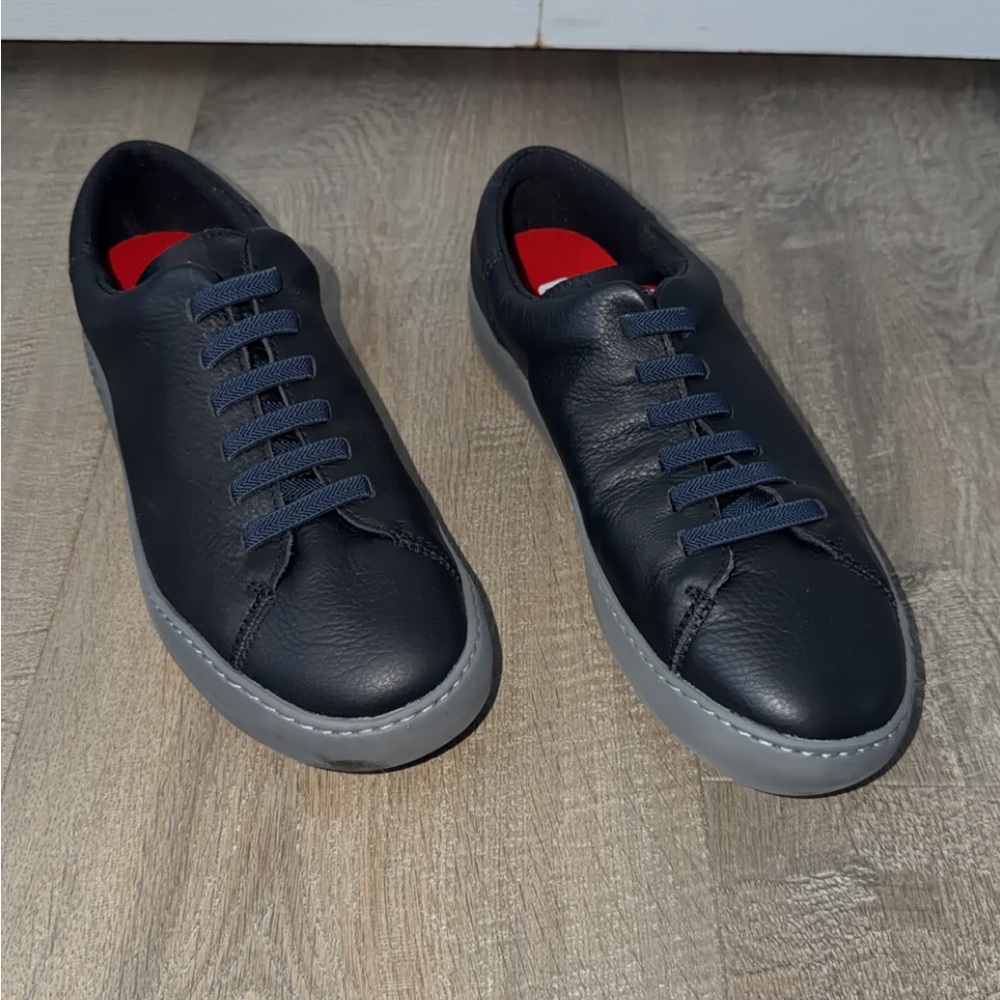 Camper Black and Gray Leather Sneakers